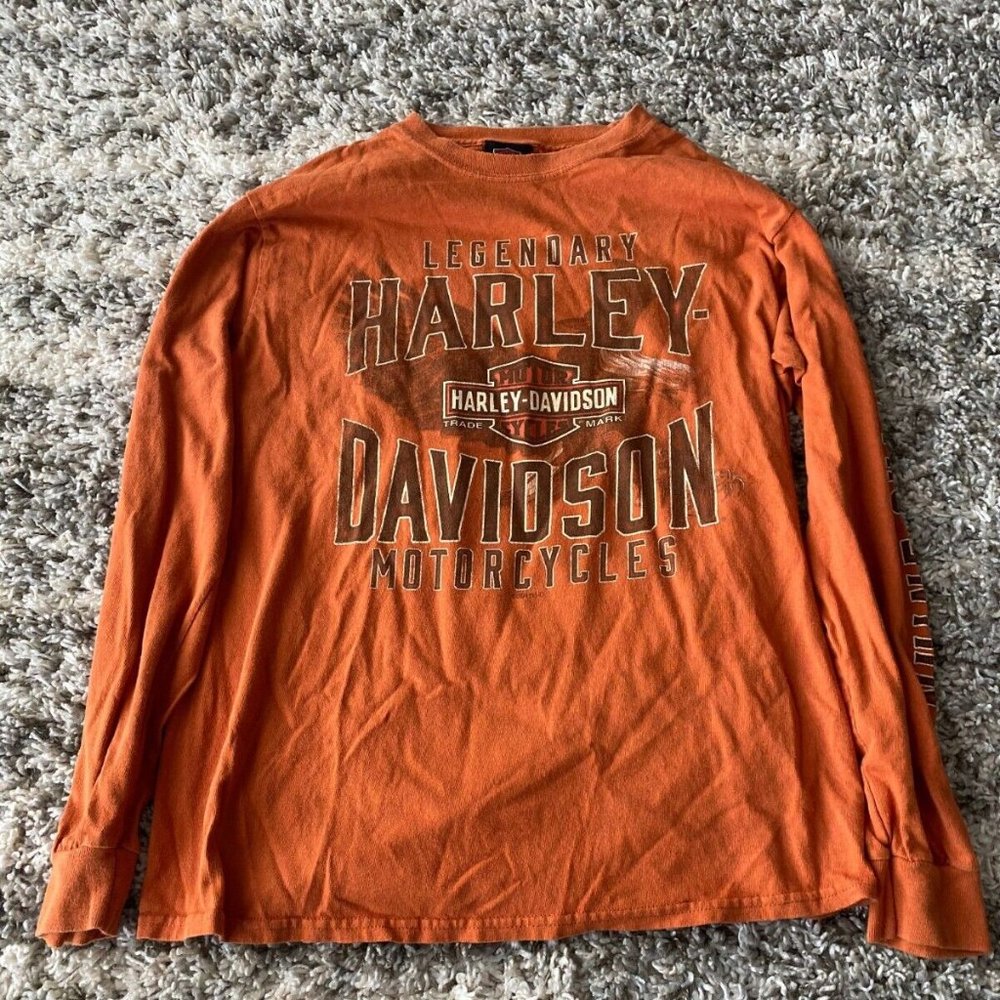 Men's Legendary Harley Davidson Motorcycles Chi-Town Long Sleeve Shirt Size M